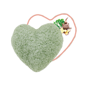 Konjac heart sponge - facial peeling with aloe vera for delicate skin