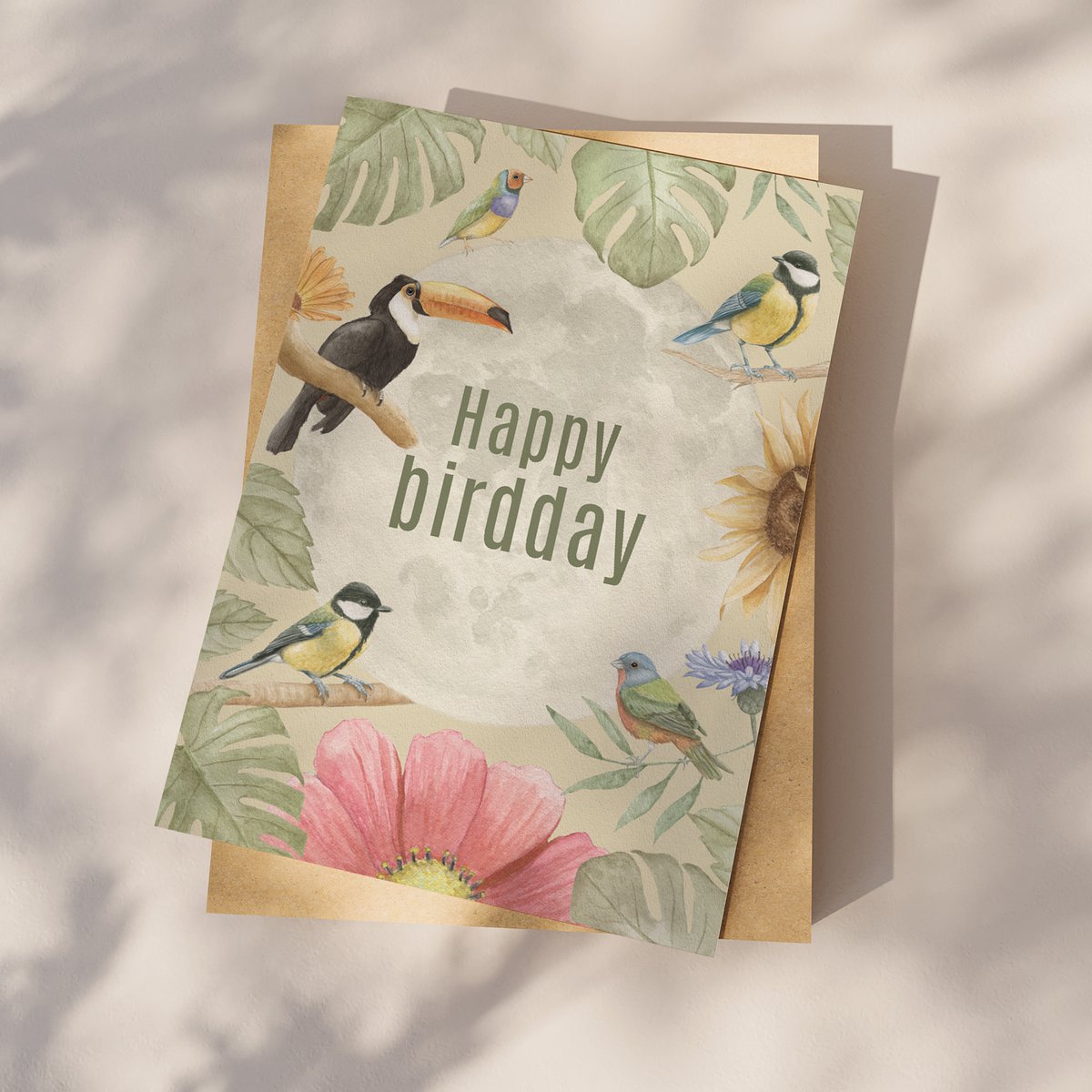 Ansichtkaart "Happy birdday"