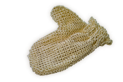 Sisal massagehandschoen