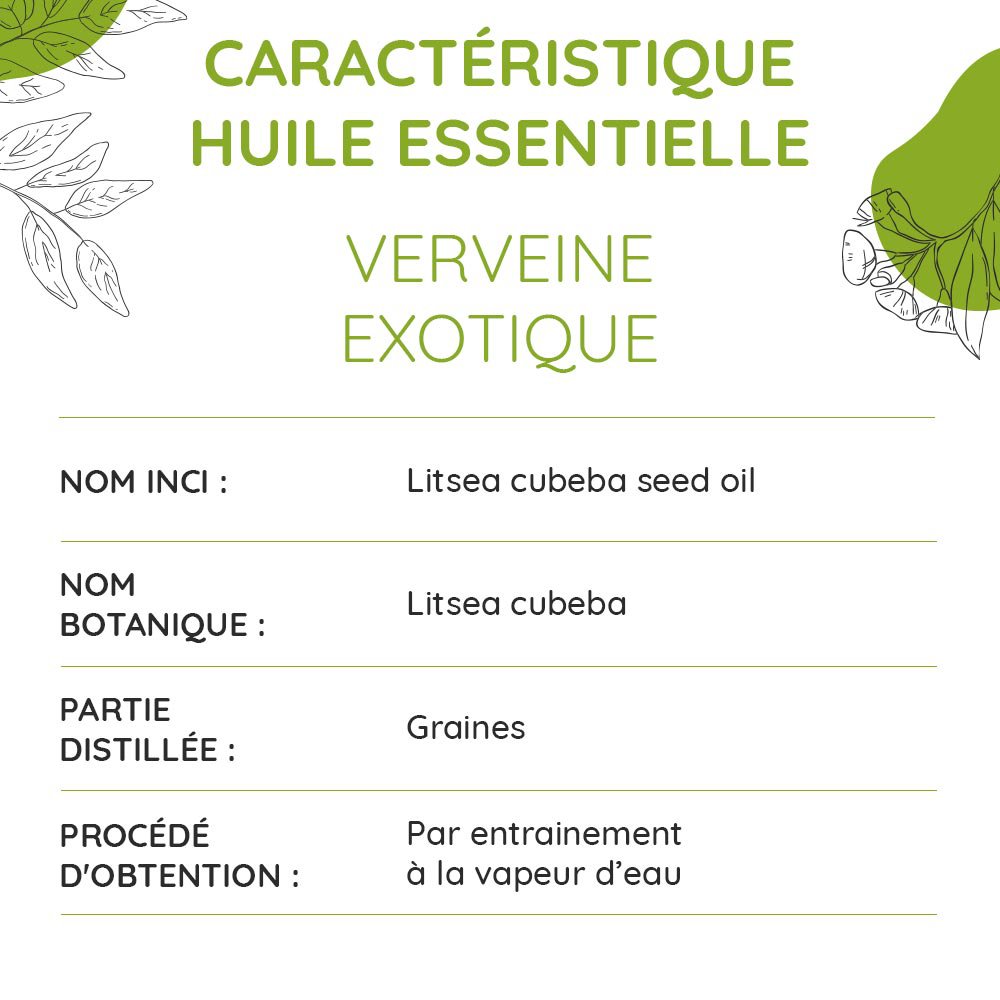 HUILE ESSENTIELLE DE VERVEINE EXOTIQUE BIO 10ML
