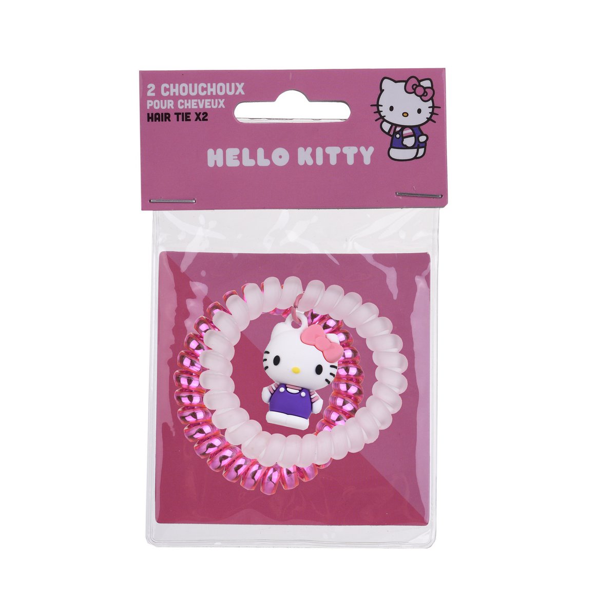 Set van 2 spiraalvormige elastiek voor Hello Kitty Hair