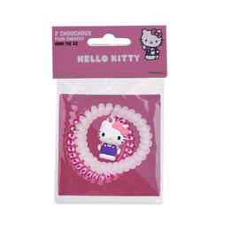 Set van 2 spiraalvormige elastiek voor Hello Kitty Hair