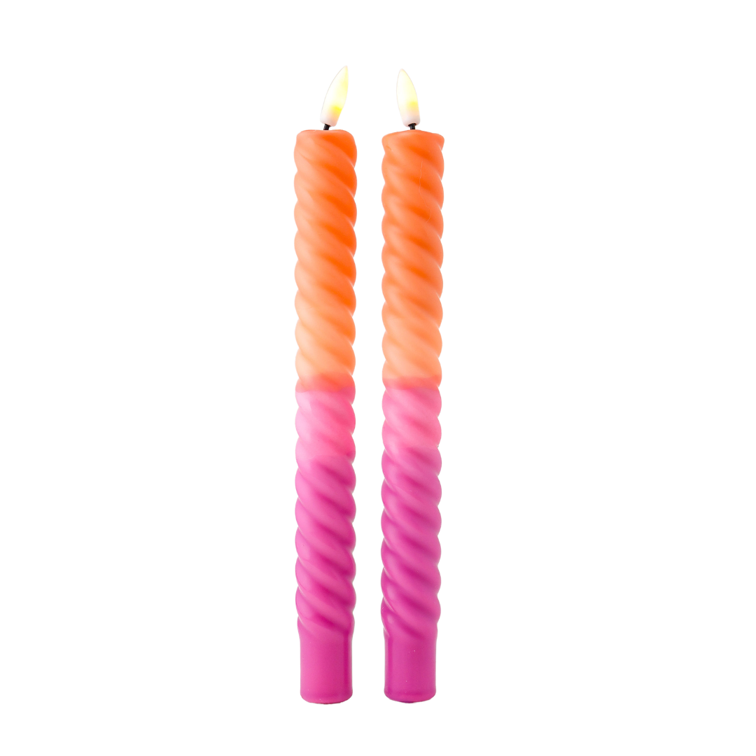 Bougie Tourbillon LED Coucher de Soleil - Lot de 2