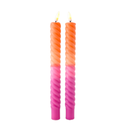 Vela LED en forma de remolino Sunset - Juego de 2