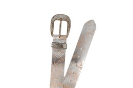 Belt women's leather brilliant wide silver