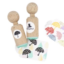 Timbro di legno mini ombrello