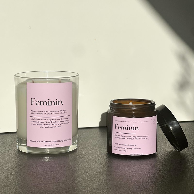 Vela perfumada femenina del día de San Valentín