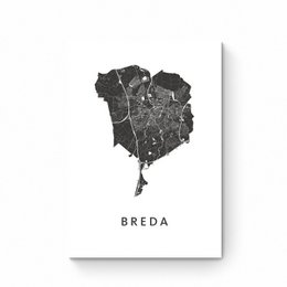 Plakat z mapą miasta Breda