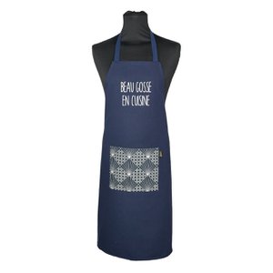 Apron, "Handsome kid in the kitchen" navy