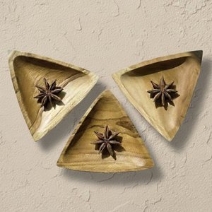 Dish of wood triangle m natural
