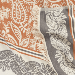 Jeté en coton paisley à double épaisseur Dolce