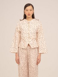 Creme polka Dot Fuji jakke