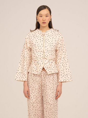 Cream Polka Dot Fuji Jacket