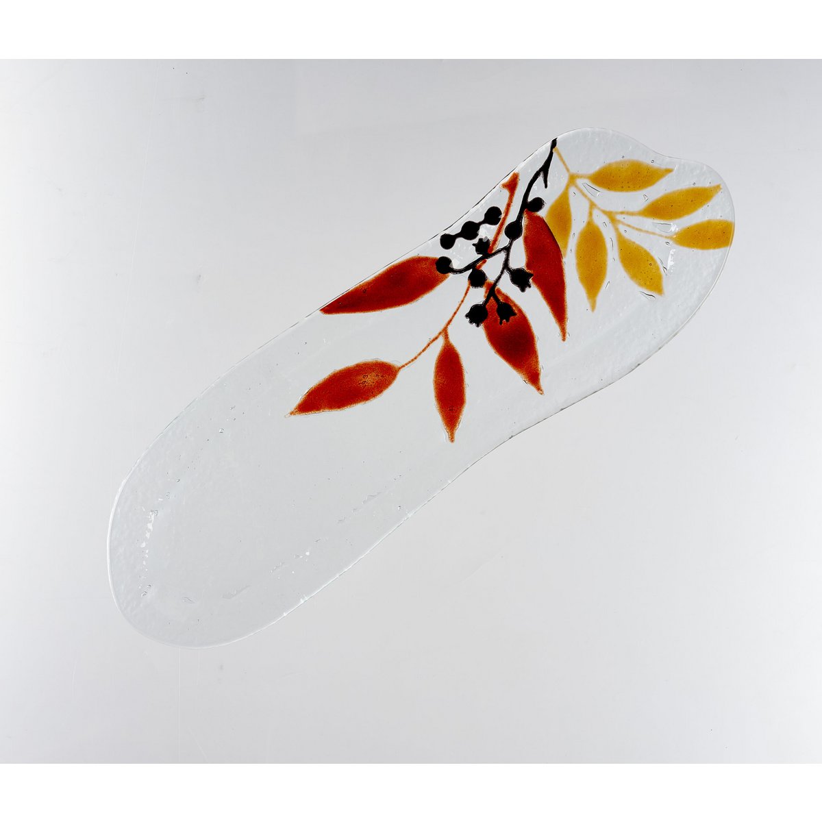Tropical Tray Medium Free 39x13 Black, Red & Yellow Leaves