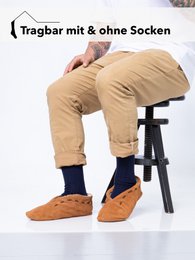 Syntet læder med bamse