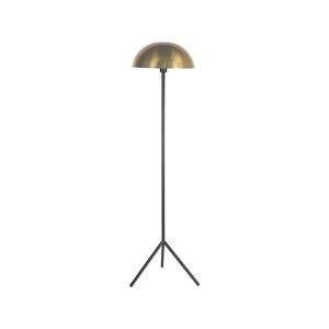 Hazer Globe Floor Lamp - Aged Gold - Metal - One Size 39 x 152 x 39 cm