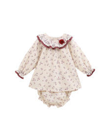 Babykleid mit Blumendruck und Pompon-Detail P71-11604032