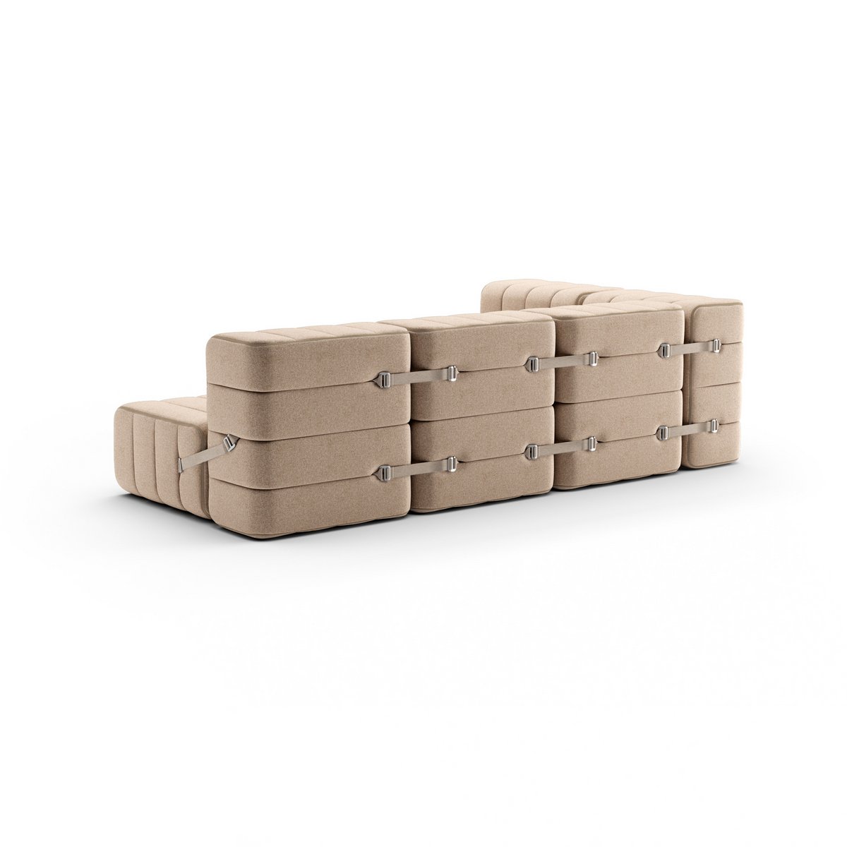 Curt-Set 9 - e.g. Flexible small corner sofa  - Dama - 0029 (Beige / Grey)