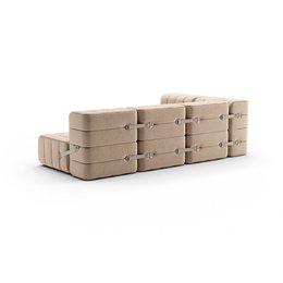 Curt-Set 9 - e.g. Flexible small corner sofa  - Dama - 0029 (Beige / Grey)