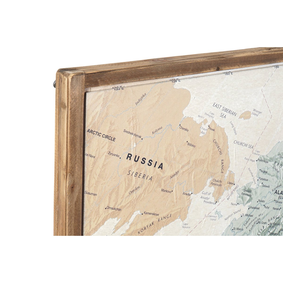 TABLE SET 4 BOIS 200X3,5X120 CARTE DU MONDE CU165234 (8444)