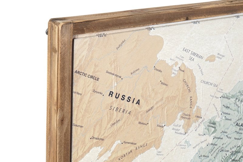 TABLE SET 4 WOOD 200X3,5X120 WORLD MAP CU165234 (8444)
