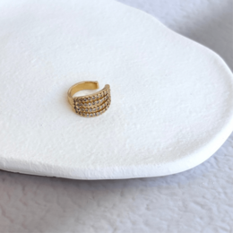 Bold Spark Ear Cuff – Ear Cuff mit vergoldetem Zirkonia