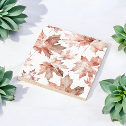 Juego de posavasos de piedra - Hojas de arce