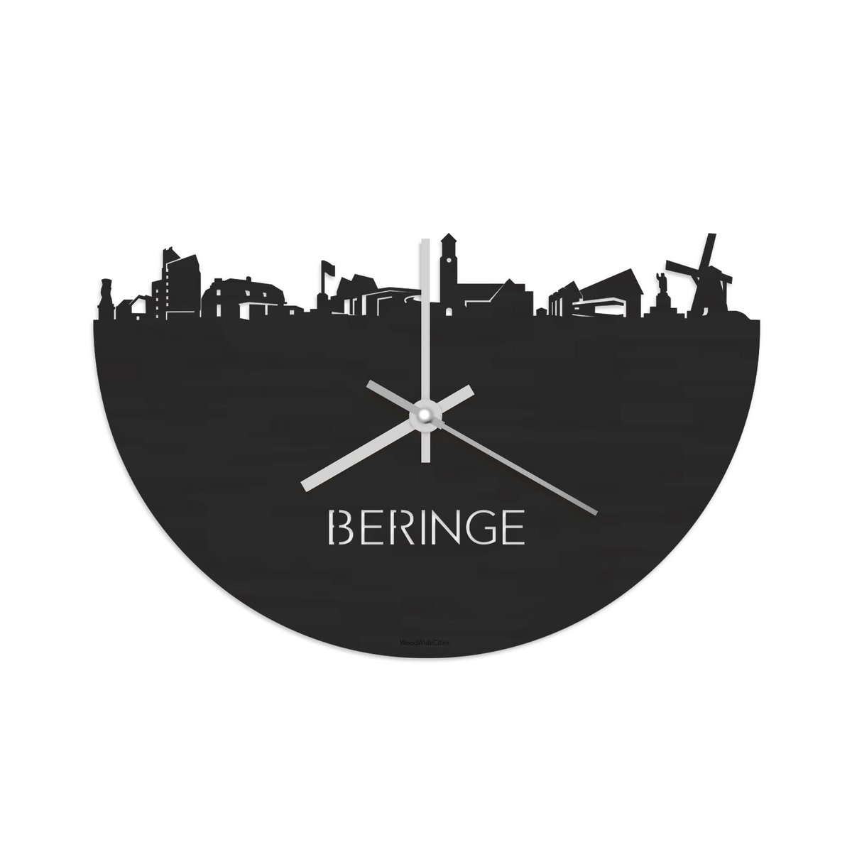 Skyline Uhr Beringe Schwarz