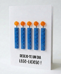 Carte postale Je vous souhaite un anniversaire – Brique de construction LEGO