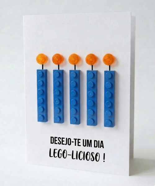 Carte postale Je vous souhaite un anniversaire – Brique de construction LEGO