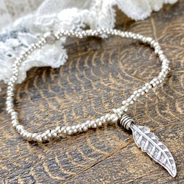 Pulsera de plata con pluma - Un mensaje de los ángeles