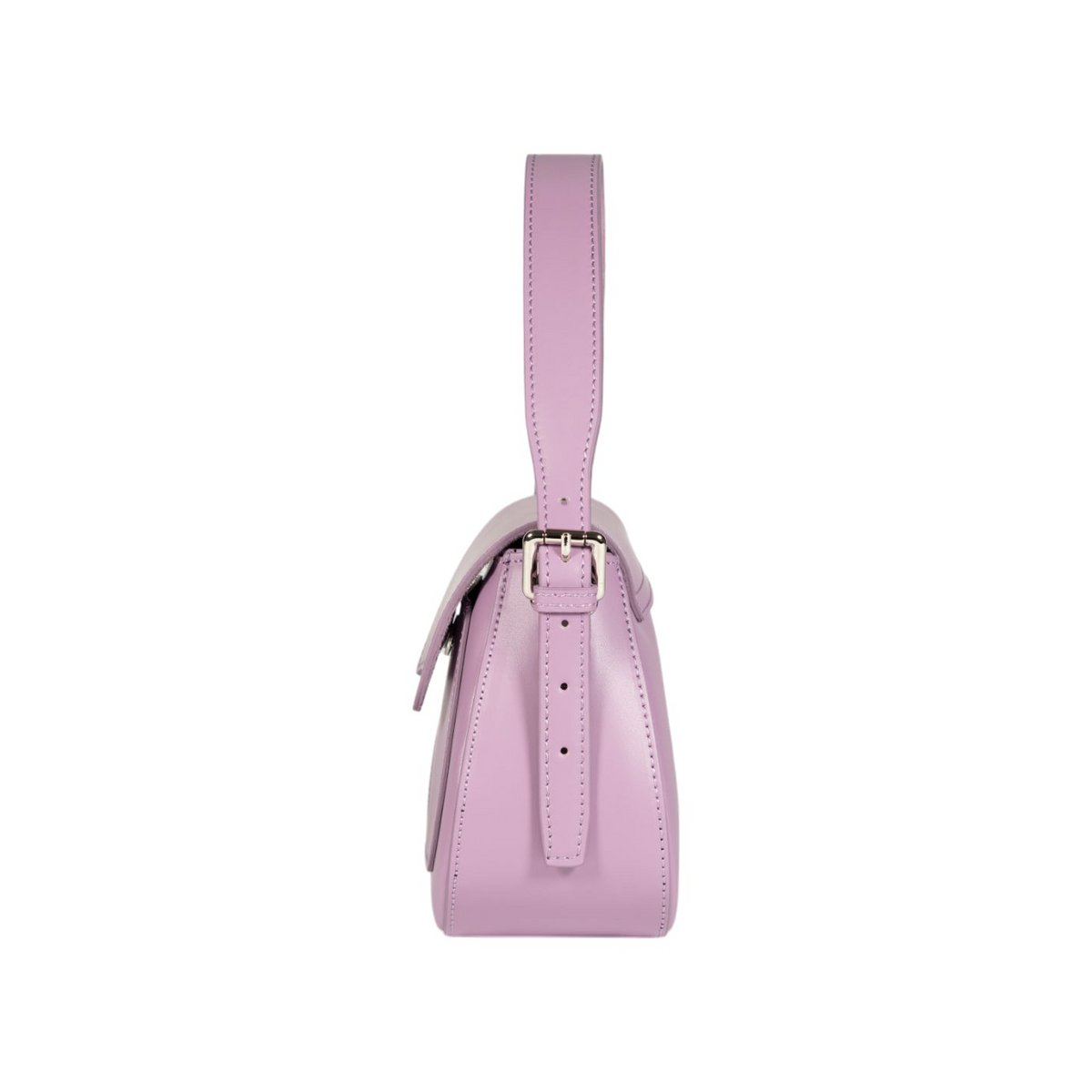 RB1030ci | Emma Shop Bags con skate de cuero real en Italia. Accesorios de metal plateado ligero - Color lila - Dimensiones: 24 x 18 x 9 + 14.5 cm (luz de manija)