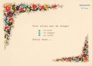 Kaartje - Sorry enzo