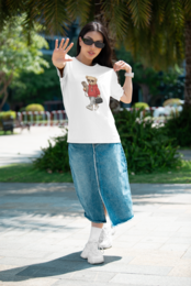 Oversized T-Shirt Yoga Girl Bear
