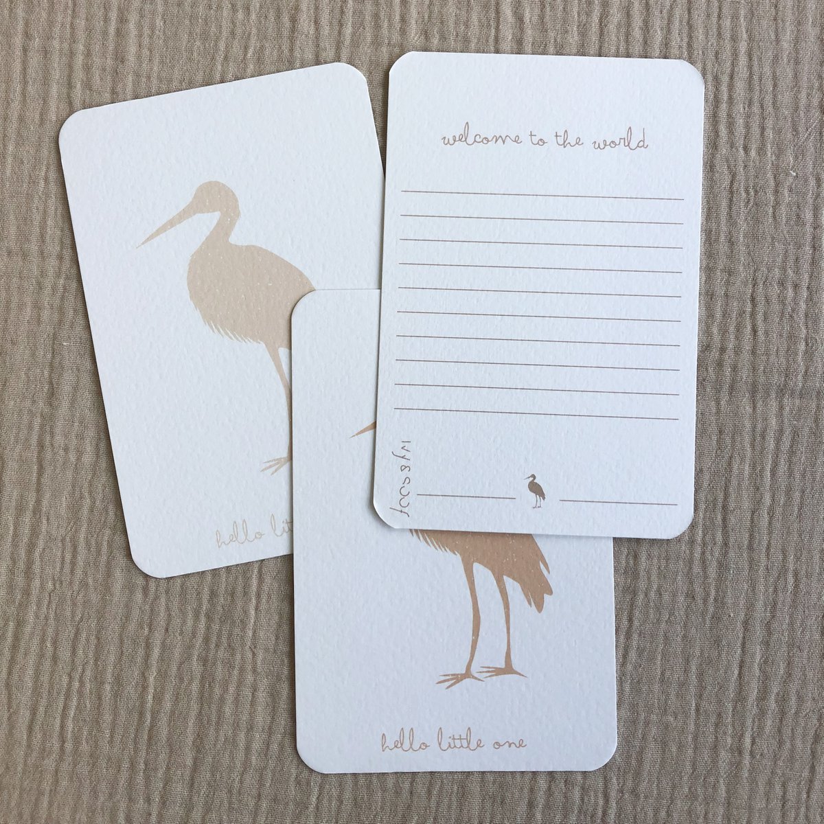 Grußkarte Geburt Storch