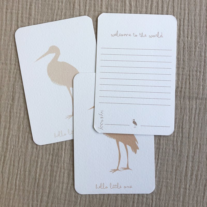 Grußkarte Geburt Storch
