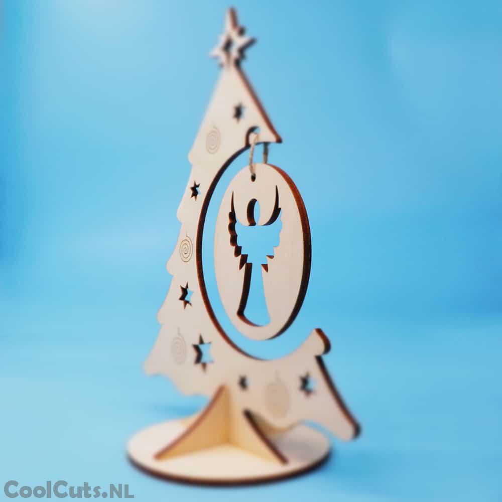 CoolCuts Wooden Christmas tree 22cm