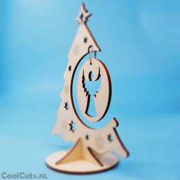 CoolCuts Wooden Christmas tree 22cm