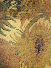 Holzfliese alte holländische Van-Gogh-Sonnenblume
