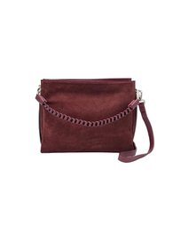 Suede and Genuine Leather Shoulder Bag, Made in Italy, art. 112756