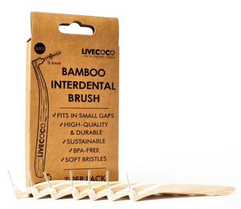 Size 0 (0.4mm) Bamboo Interdental Brushes (Reusable-7 Pack)