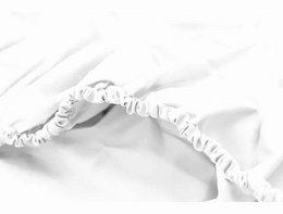 Prześcieradło hotelowe satynowe z gumą Optical White