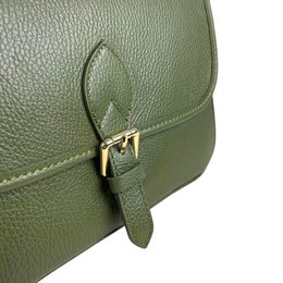 Bolso Bandolera de Piel con Asa Corta y Bolsillo Trasero B2B 57887