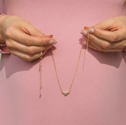 Heart in the Heart Pregnancy Collection x Fertility Mother of Pearl 925 Sølv 18k forgyldt
