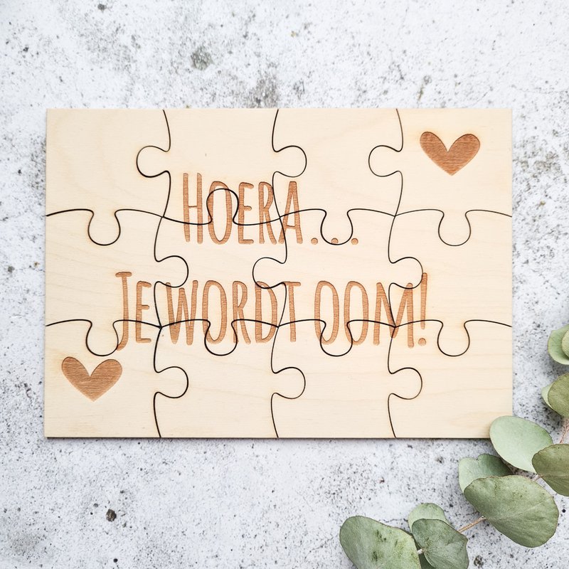 Pregnancy Announcement Wooden Puzzle | Hooray... You're going to be an uncle!