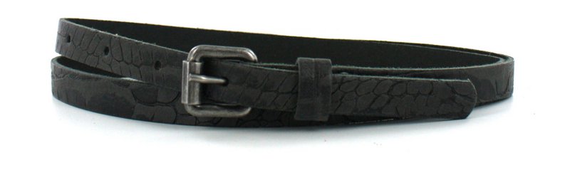 Ceinture en cuir 1,5 cm | imprimé croco
