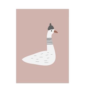 Goose Poster - Rose Taupe, Eco Paper & Packaging