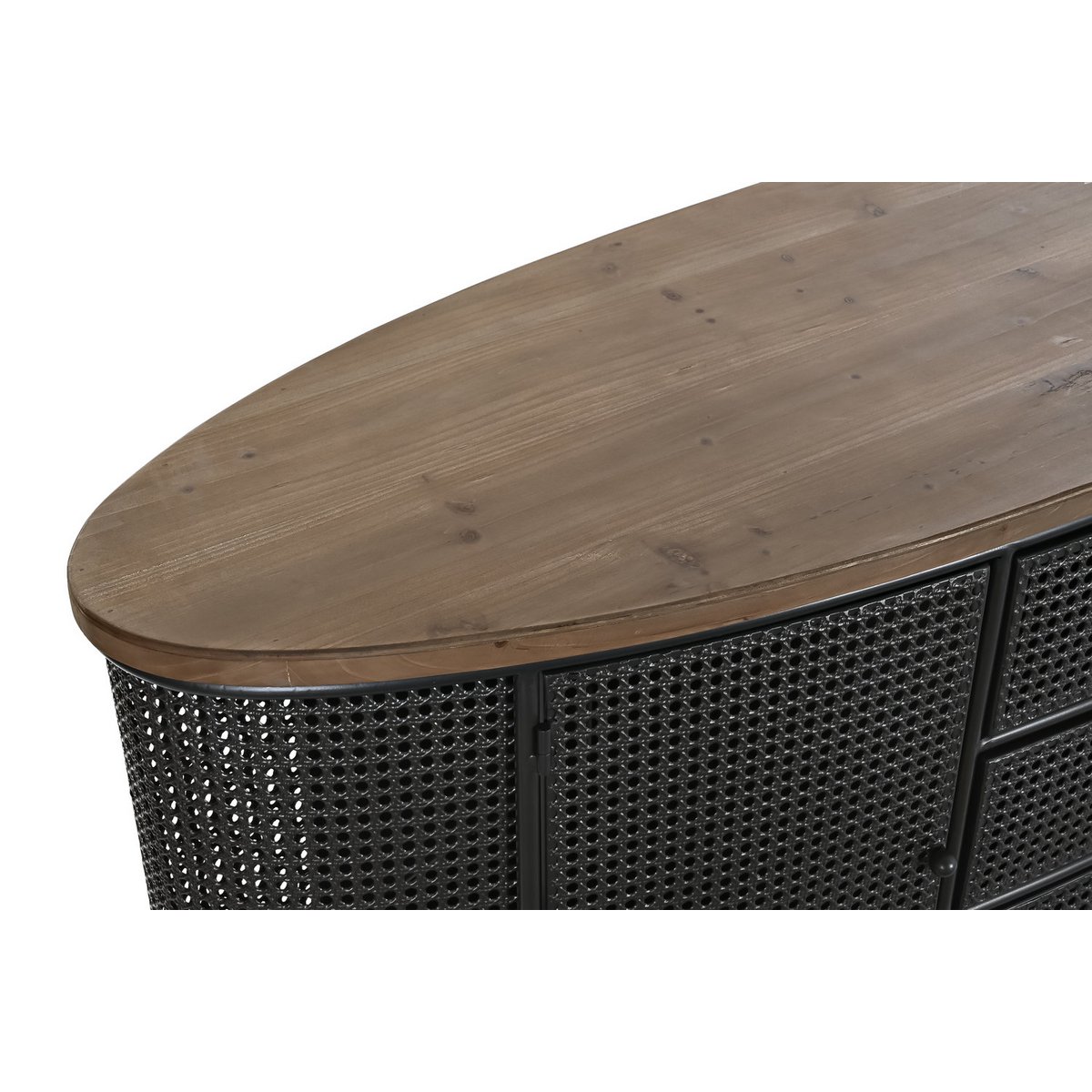 BUFFET ABETO METAL 145,5X45X76 BOTELLERO NEGRO MB200586