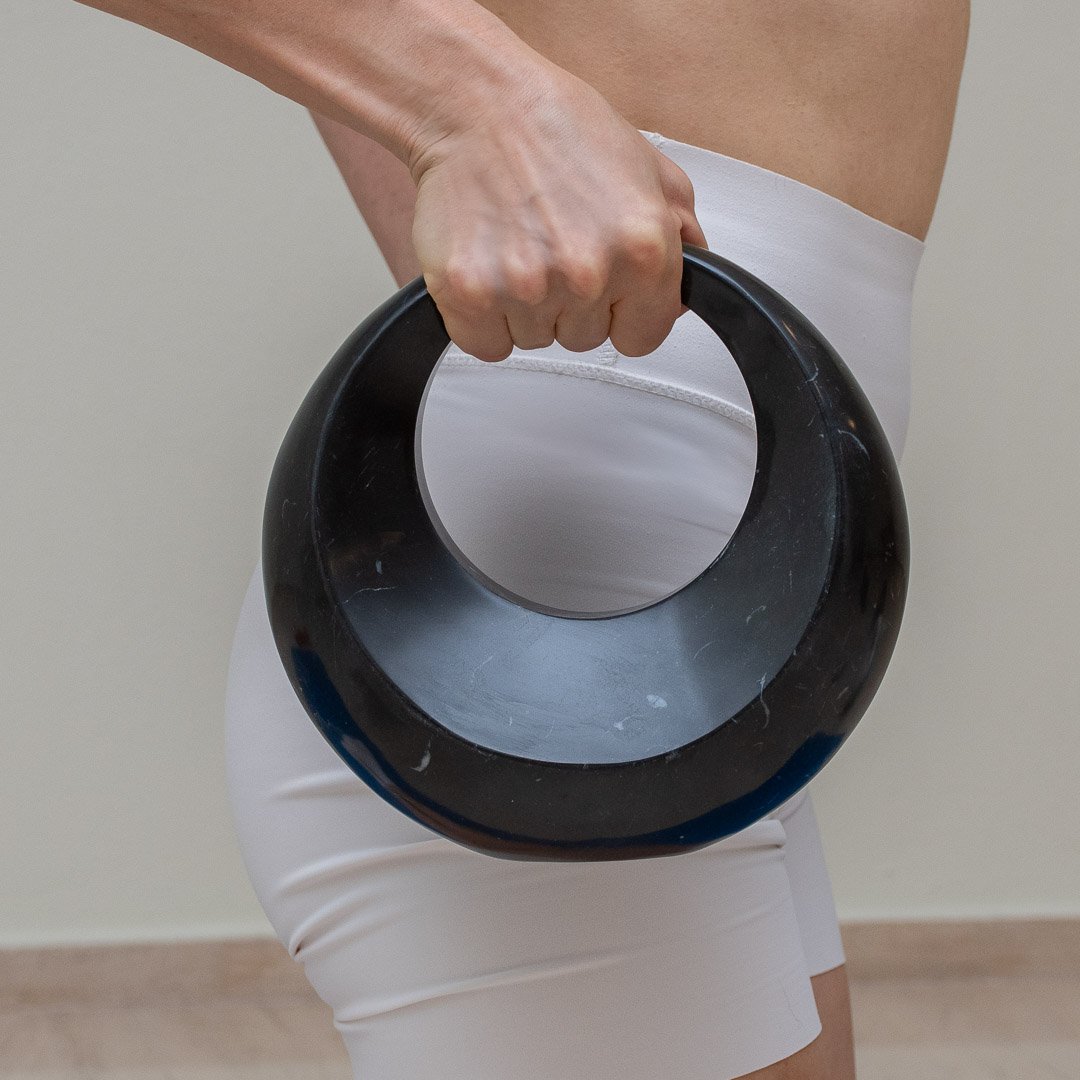 Marmeren kettlebell klein