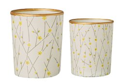 Medium Tealight Holder Made of Glass & Chiyogami Paper | Kiri | Hand made